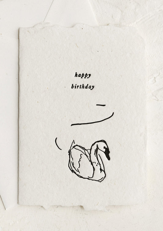 Swan Happy Birthday Card