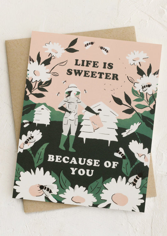 Life Is Sweeter Beekeeper Card