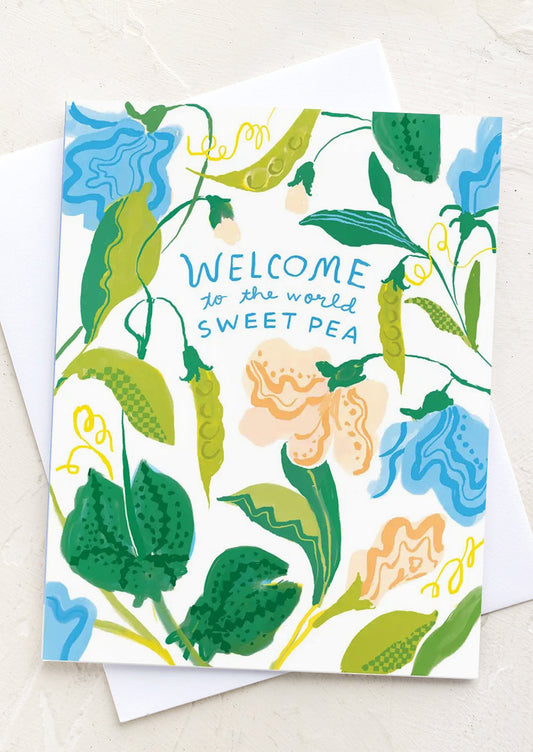 Sweet Pea Baby Card