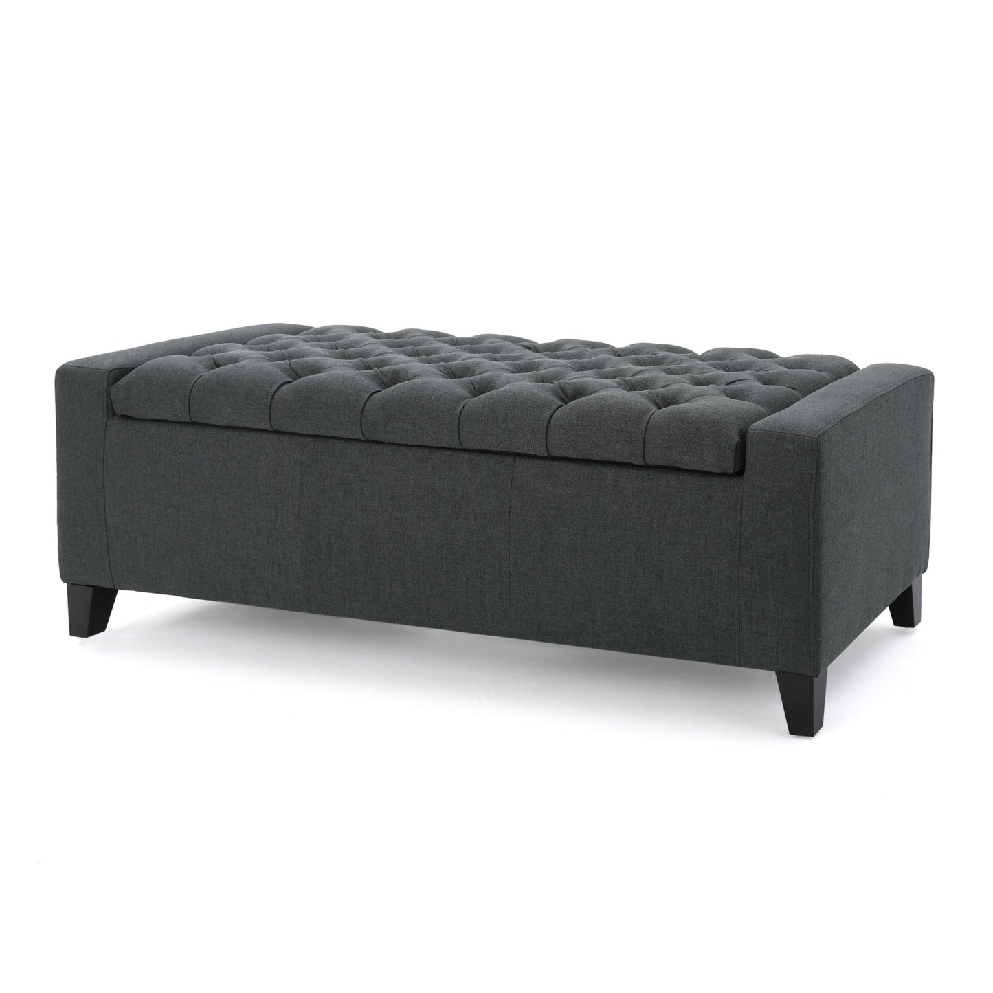 Synchronize Upholstered Storage Bench with Button Tufted Diamond Stitch