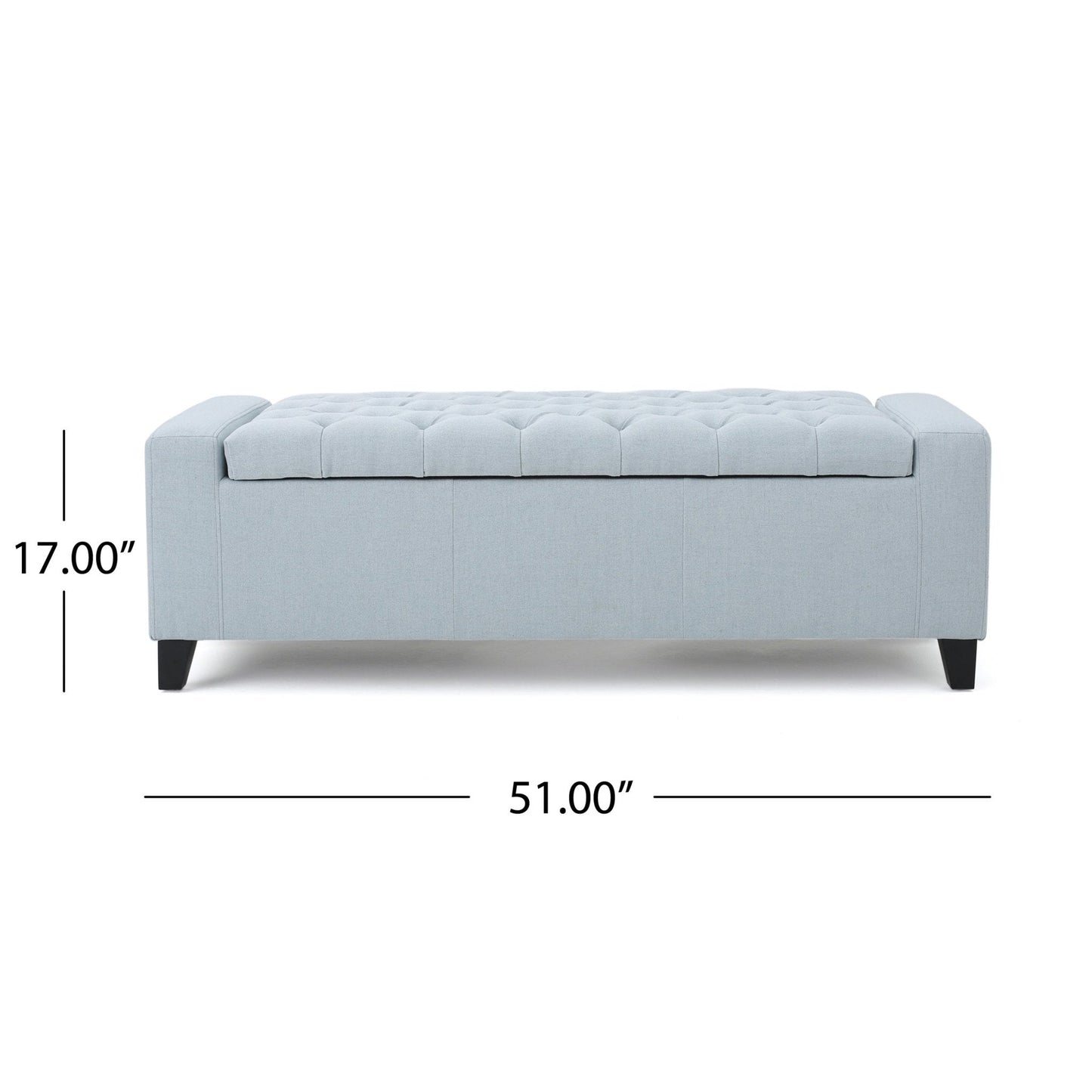 Synchronize Upholstered Storage Bench with Button Tufted Diamond Stitch