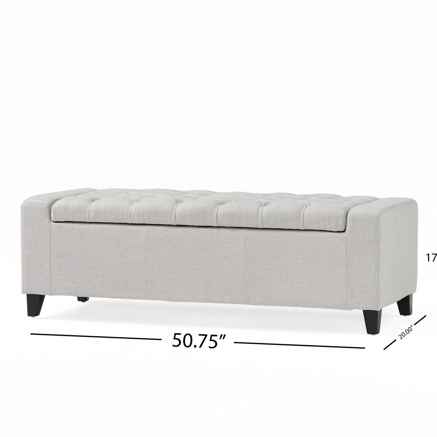 Synchronize Upholstered Storage Bench with Button Tufted Diamond Stitch