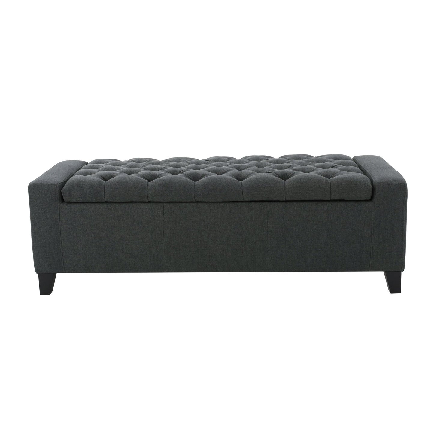 Synchronize Upholstered Storage Bench with Button Tufted Diamond Stitch