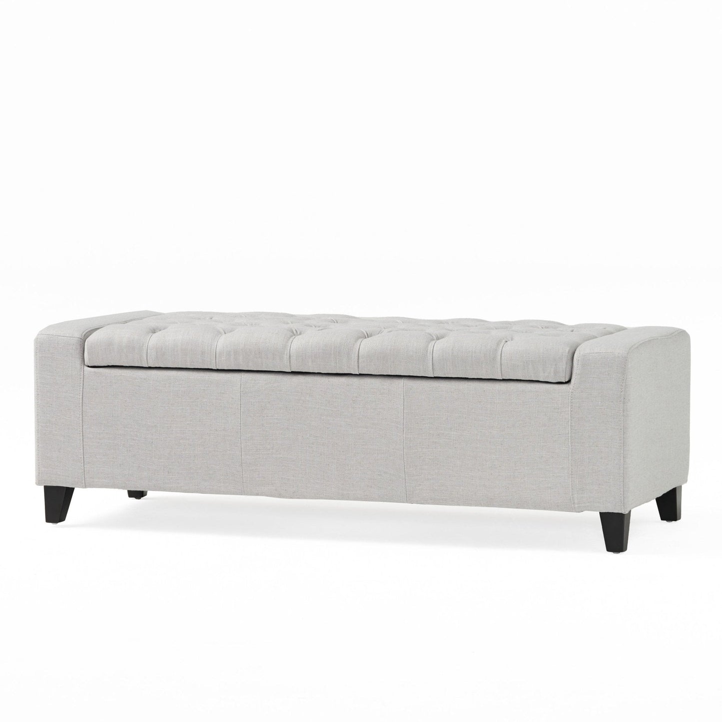 Synchronize Upholstered Storage Bench with Button Tufted Diamond Stitch