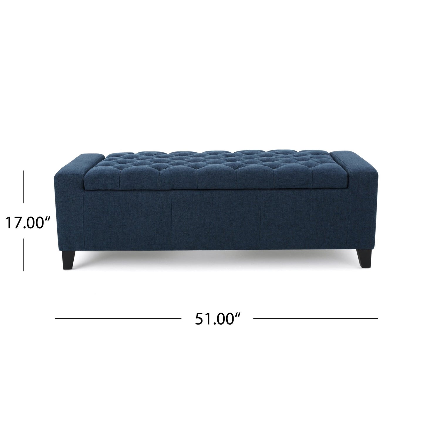 Synchronize Upholstered Storage Bench with Button Tufted Diamond Stitch