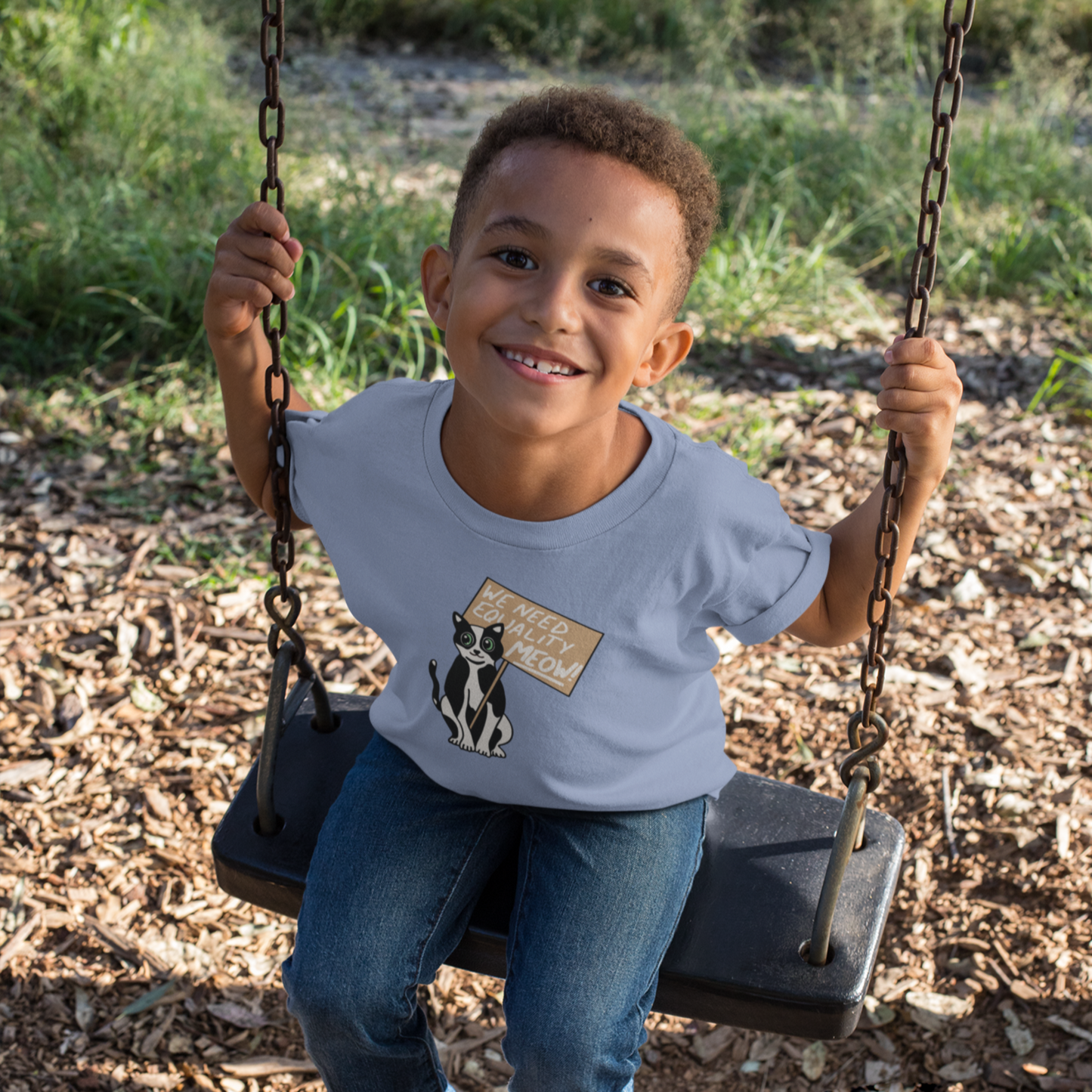We Need Equality Meow Onesie + Kids Tee