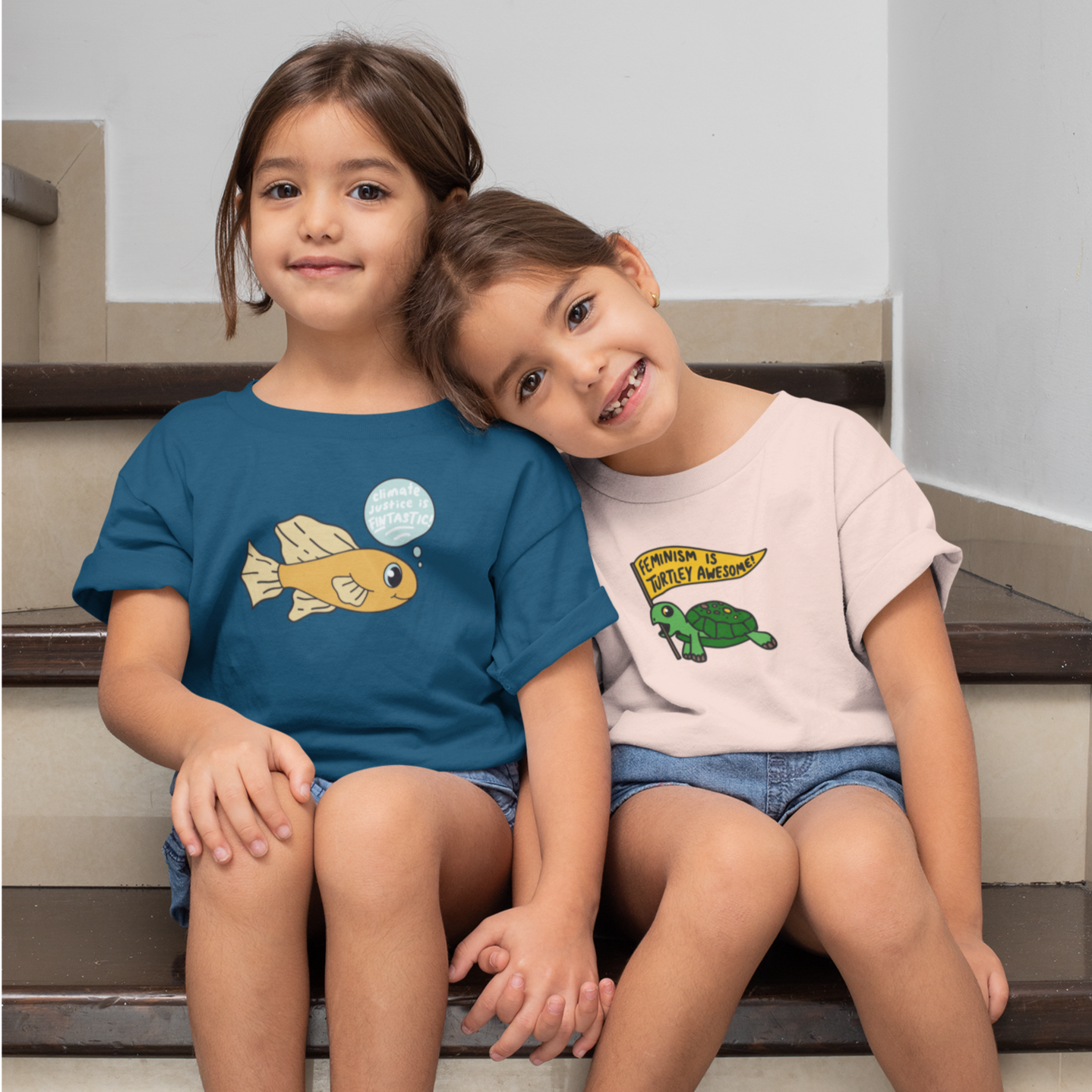 Climate Justice Is Fintastic Onesie + Kids Tee