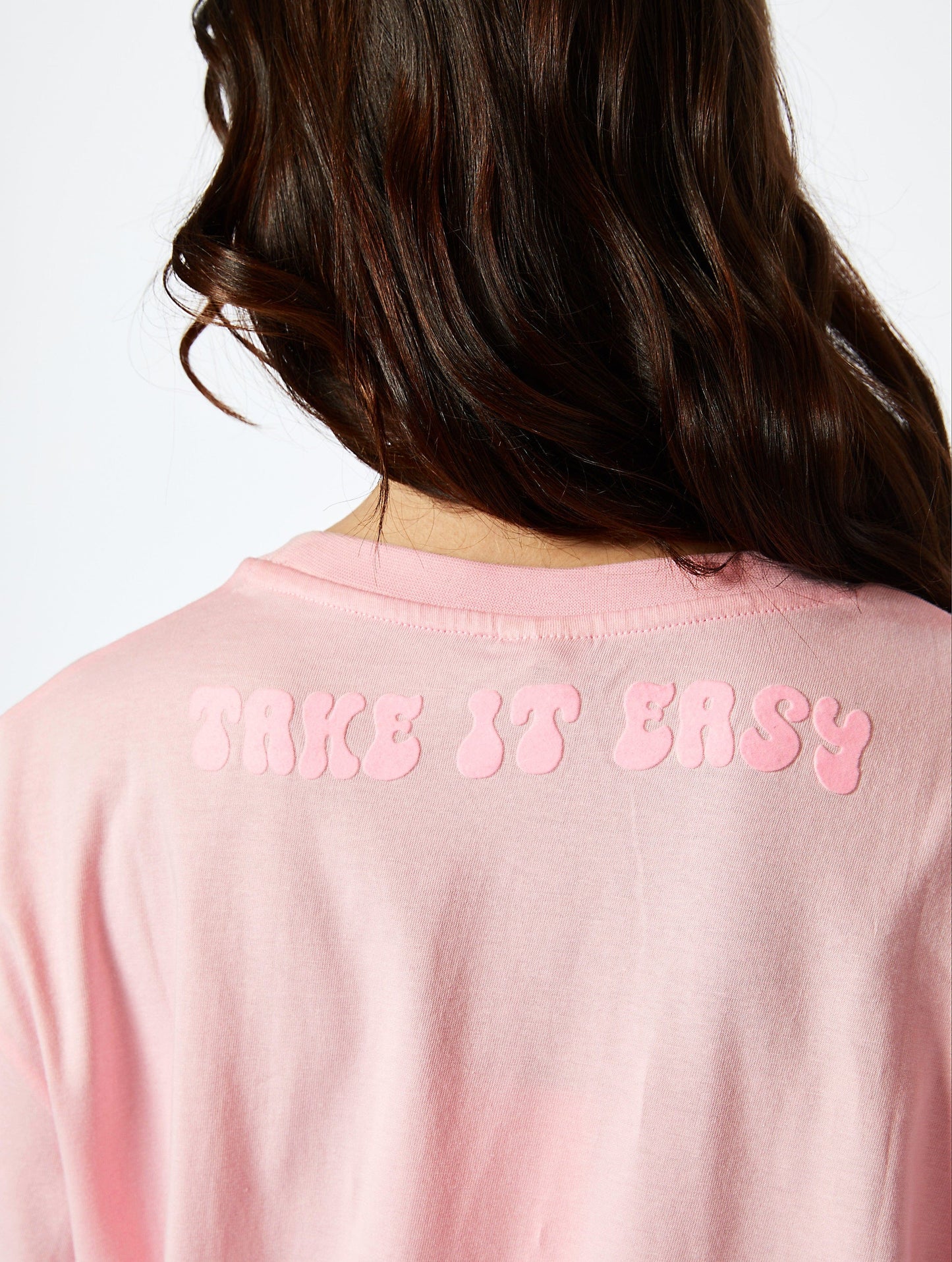 Take it Easy Oversized Pink T-Shirt