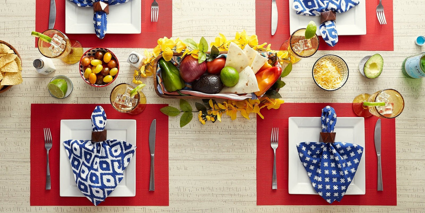 Tango Red Double Frame Placemats, Set Of 6