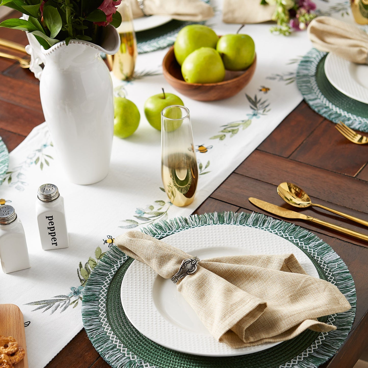 Taupe Variegated Napkins, Set Of 6