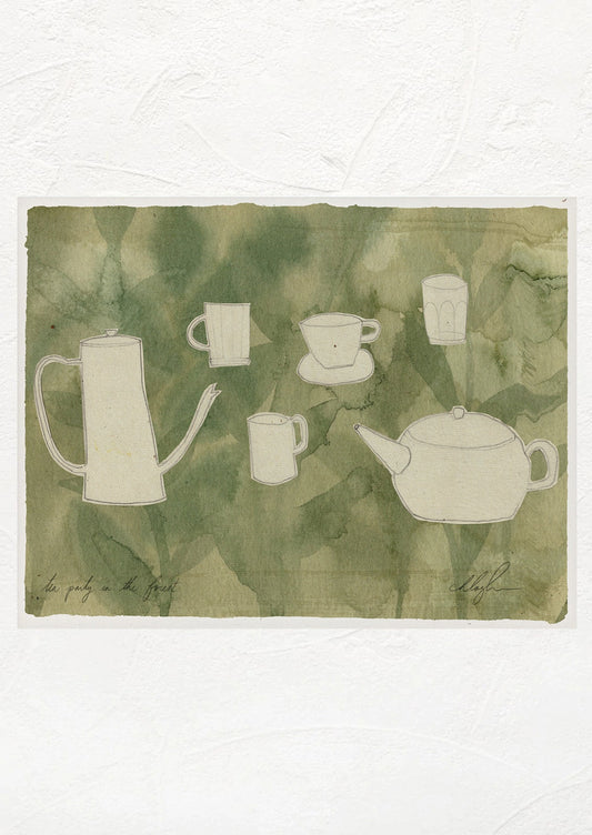 Tea Party In The Forest Print