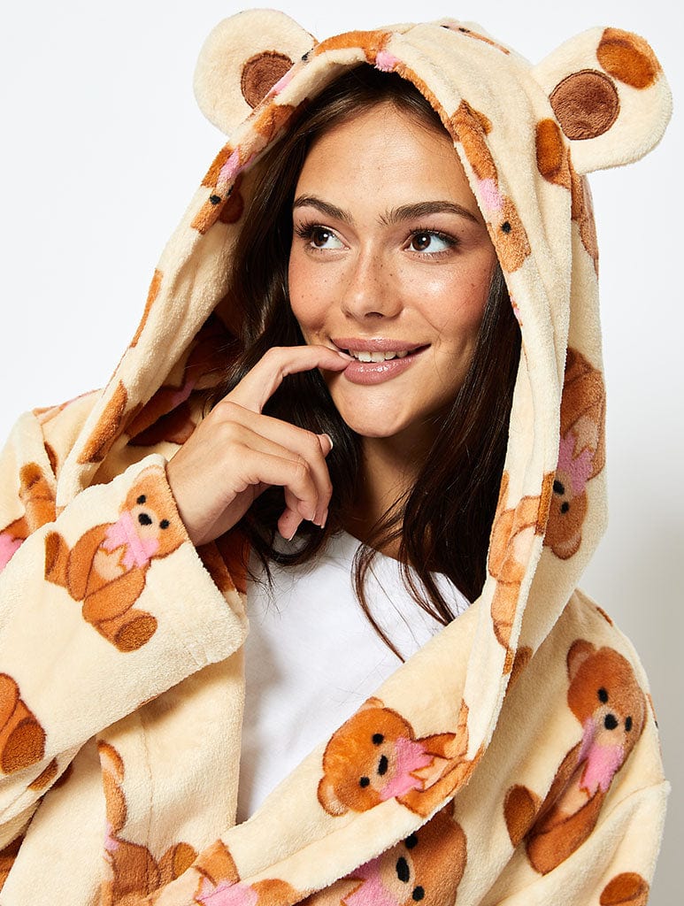 Teddy Bear Bow Dressing Gown
