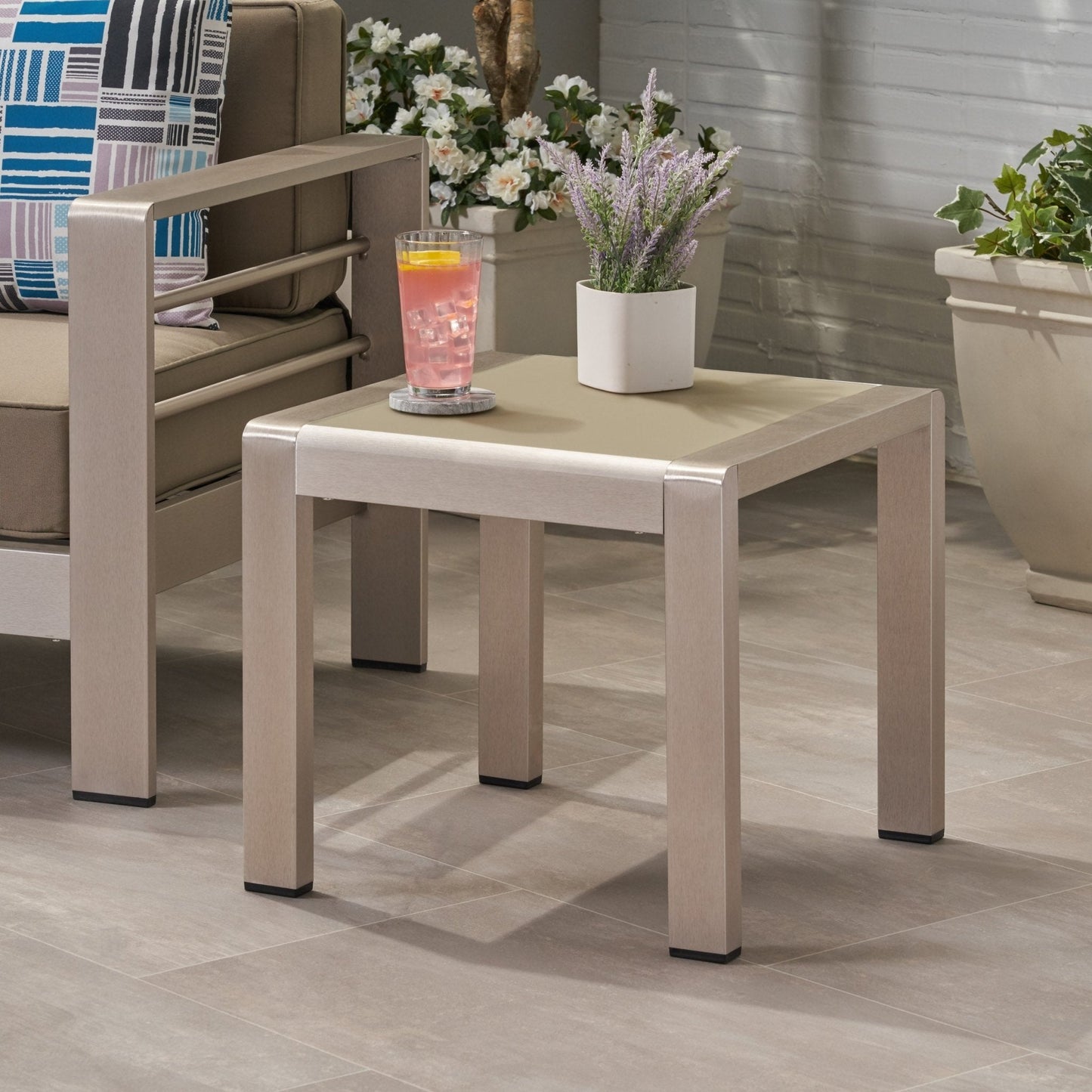 Tempest Outdoor Metal Side Table