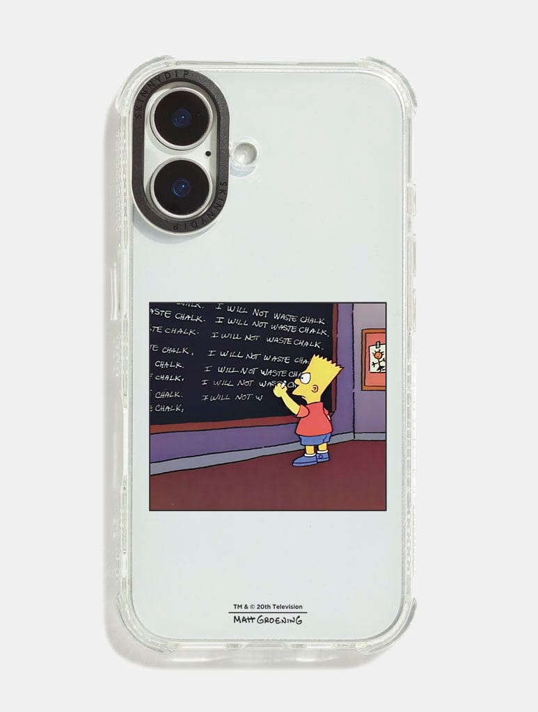 The Simpsons I Will Not Waste Chalk Shock iPhone Case