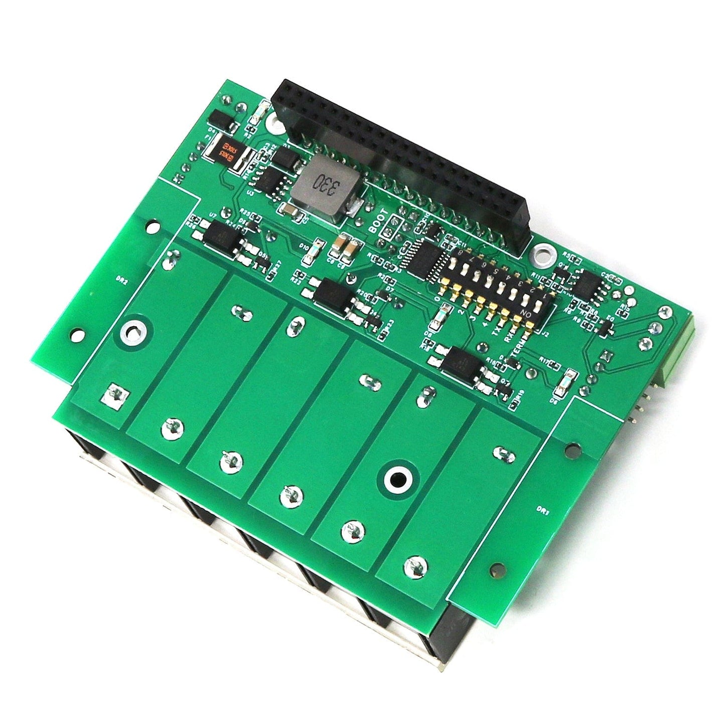 Three 40A/240V Relays RS485 Daisy-chainable HAT for Raspberry Pi
