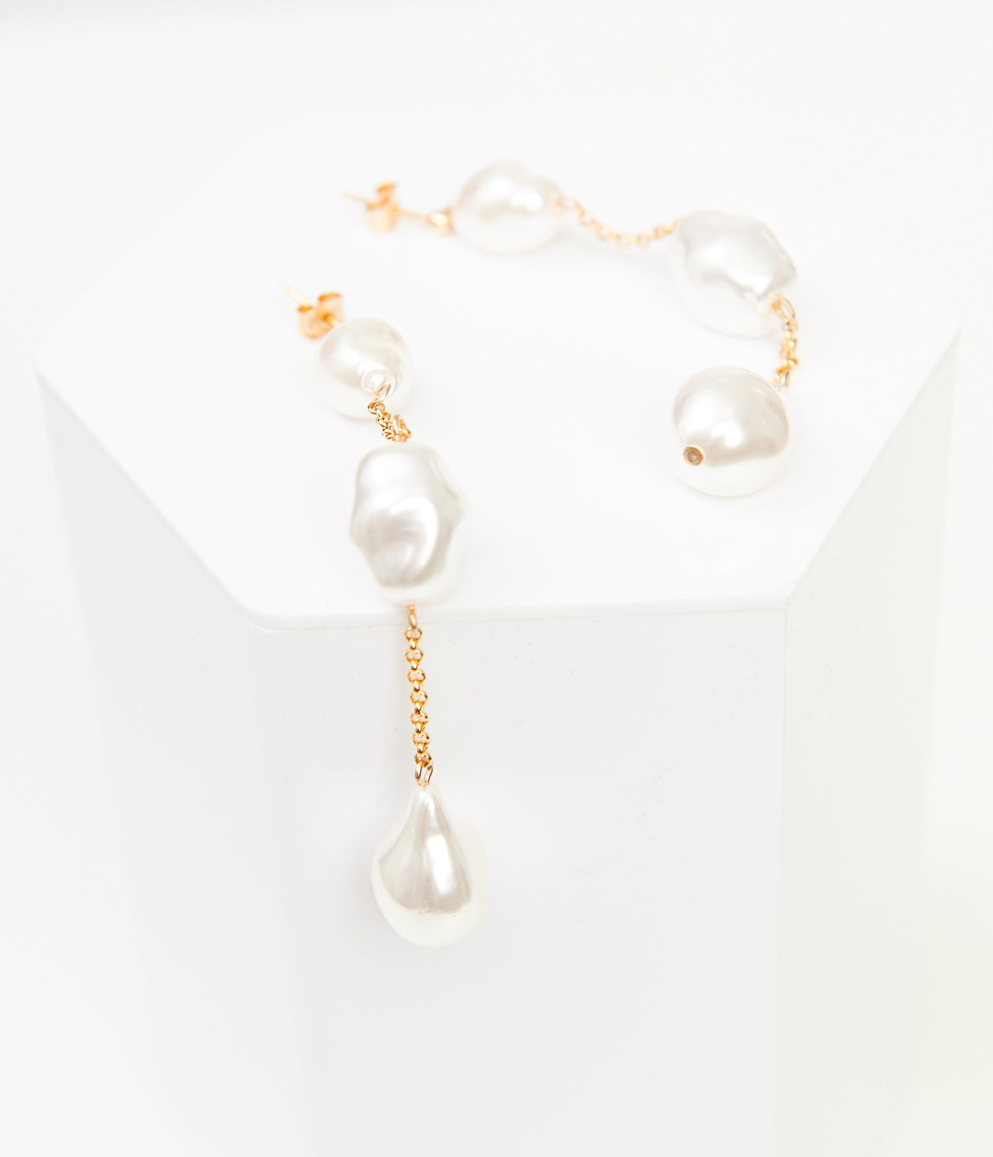 Tiered Pearl Drop Earrings