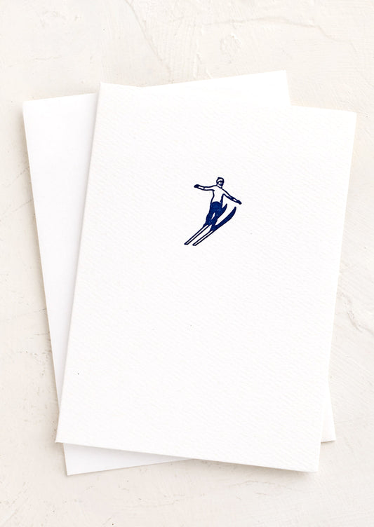 Skier Blank Card