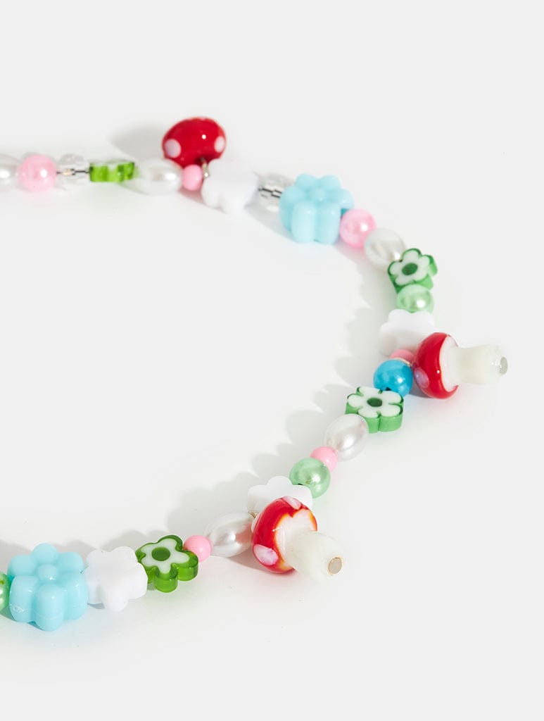 Toadstool Beaded Phone Strap