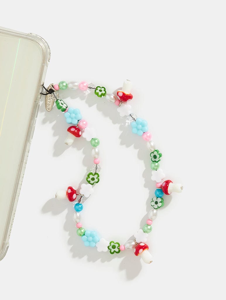Toadstool Beaded Phone Strap