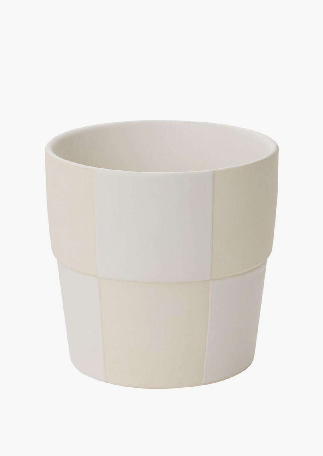 Tonal Checker Ceramic Planter