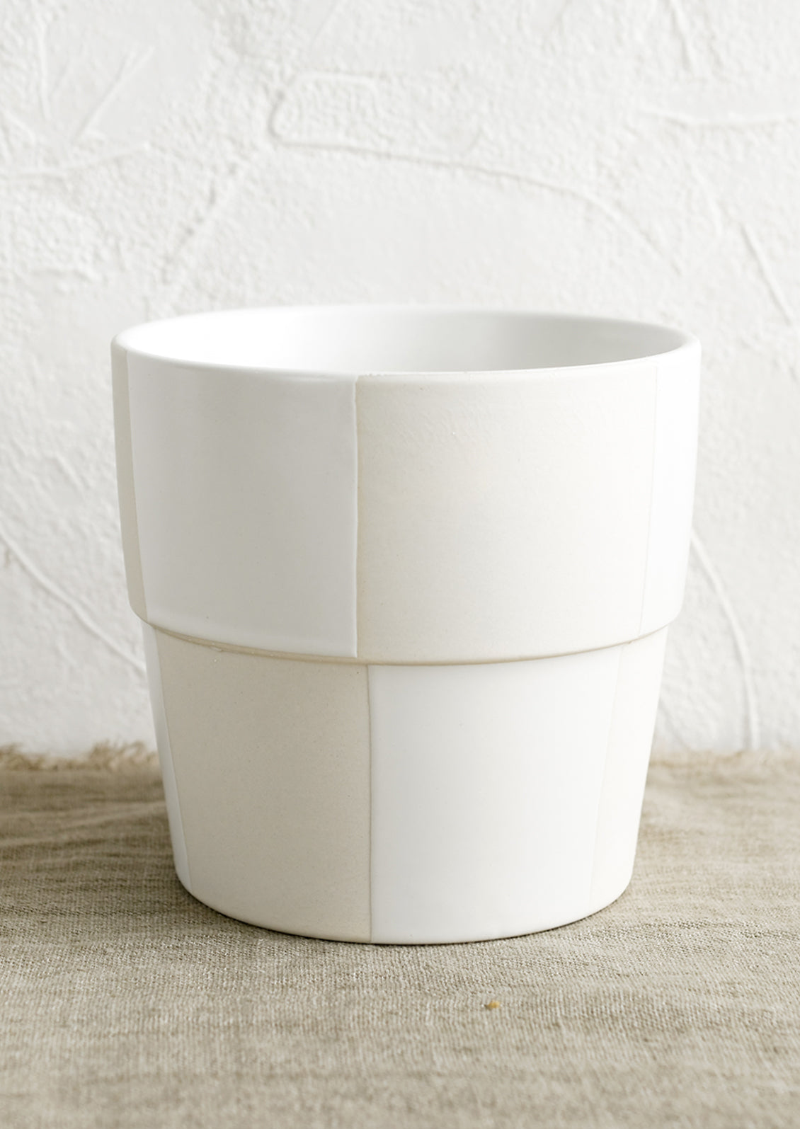 Tonal Checker Ceramic Planter