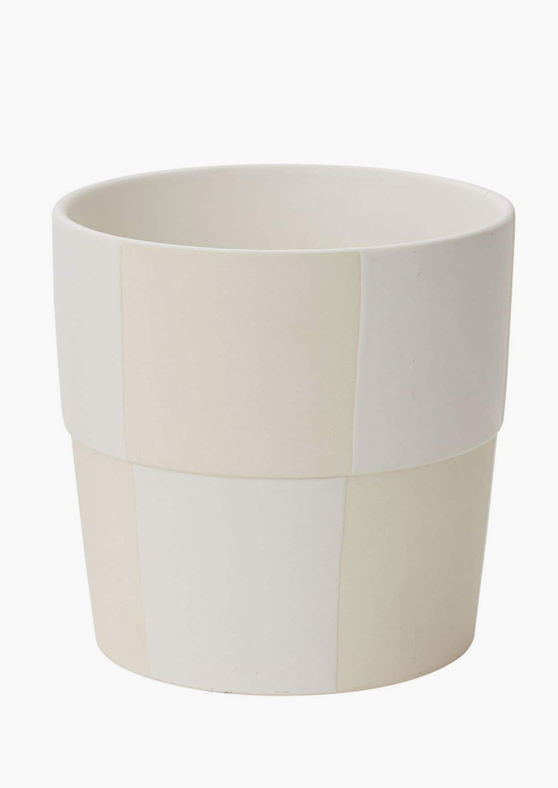 Tonal Checker Ceramic Planter