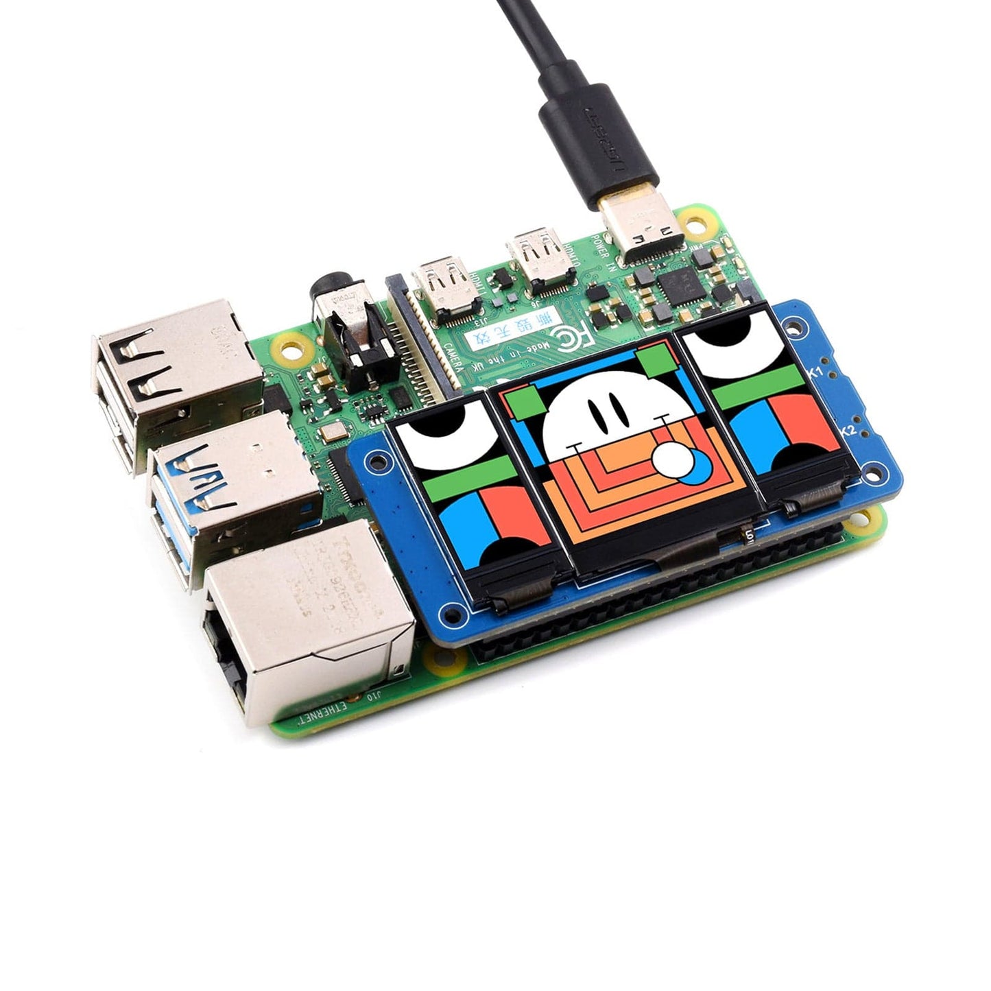 Triple IPS LCD HAT for Raspberry Pi