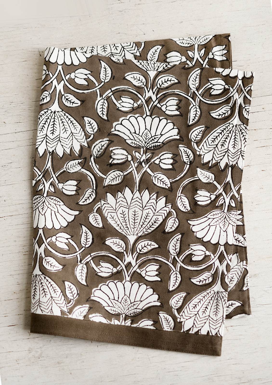 Lotus Print Tea Towel
