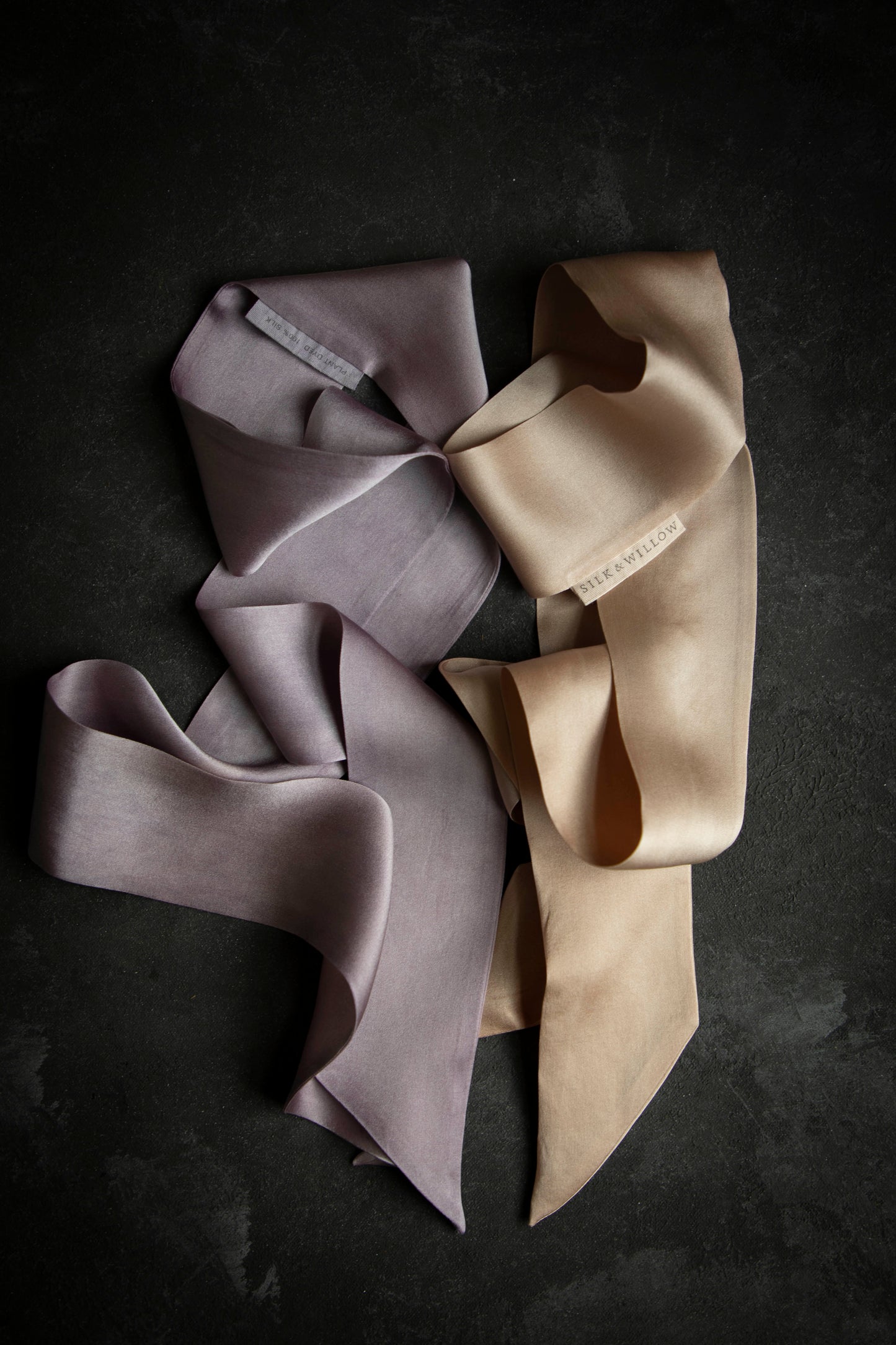 Plant Dyed Silk Twilly / Blush + Hellebore