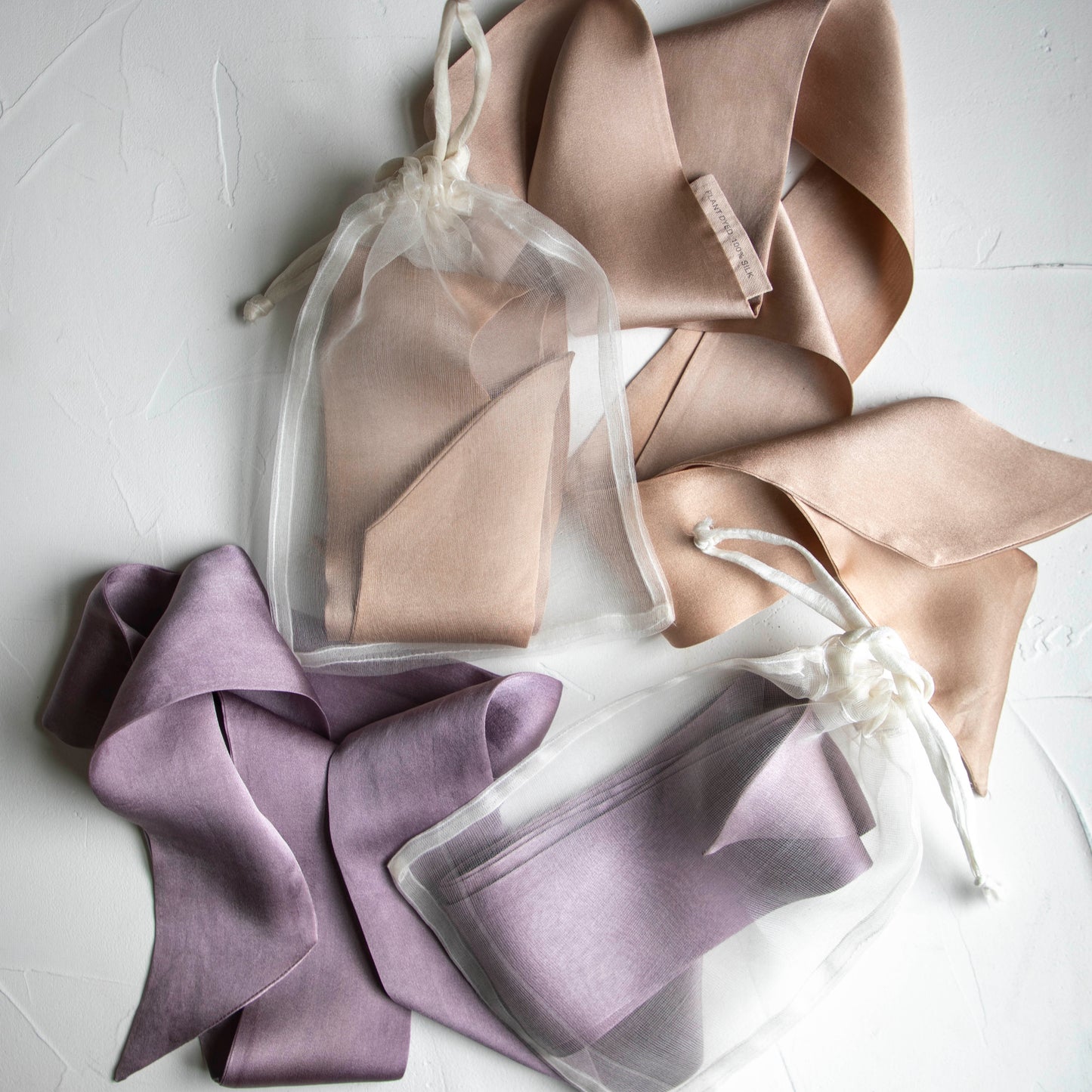 Plant Dyed Silk Twilly / Blush + Hellebore