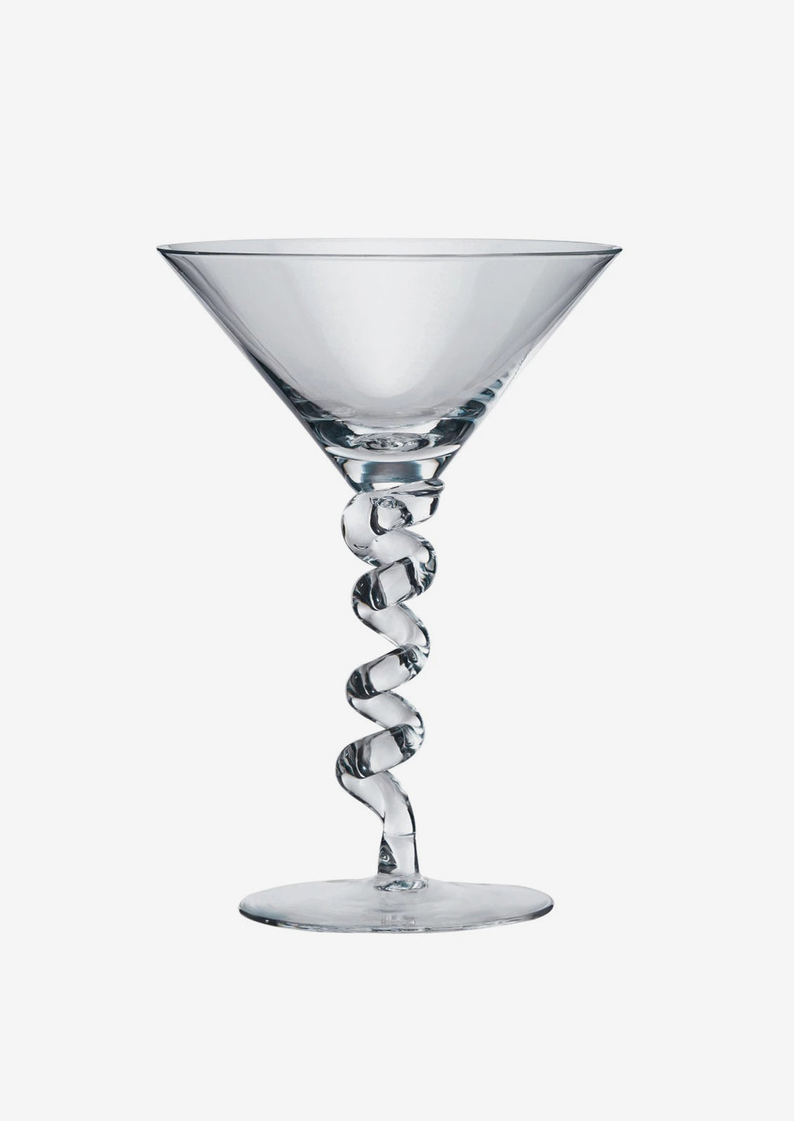 Twisted Stem Martini Glass