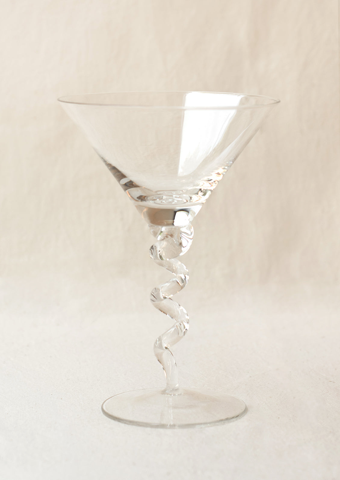 Twisted Stem Martini Glass