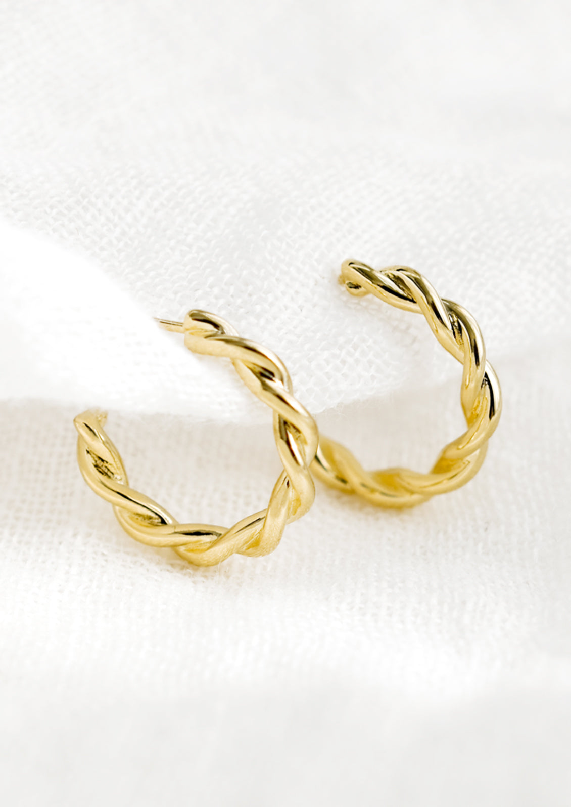 French Twist Hoop Earrings