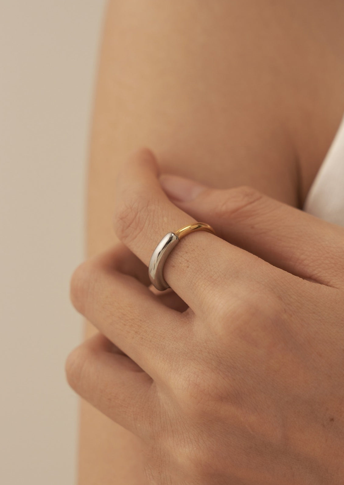 Two Tone Band Ring