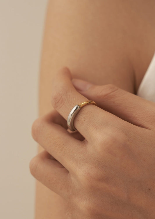 Two Tone Band Ring