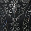 Unique Vintage 1920s Black & Silver Sequin Sleeveless Fringe Flapper Dress