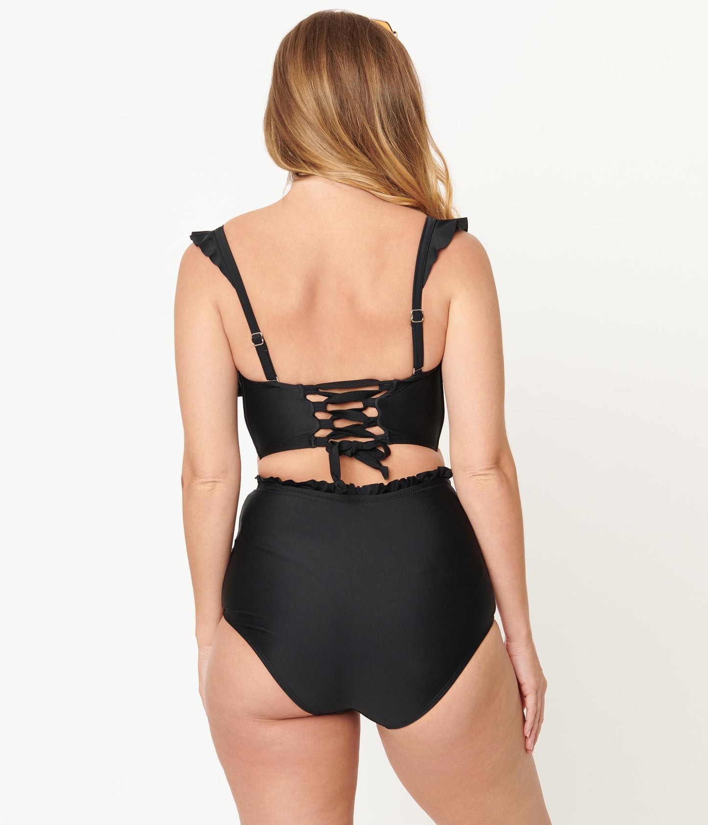Unique Vintage Black Southampton Swim Top
