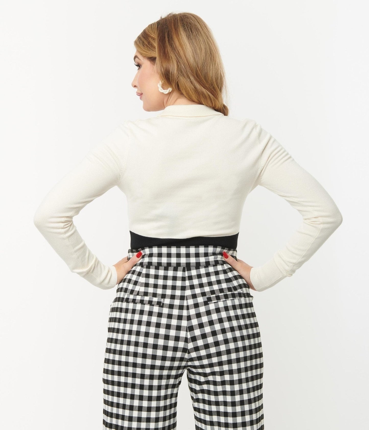 Unique Vintage Cream & Red Locked Heart Sweater