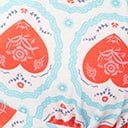Unique Vintage Framed Hearts Print Swing Dress