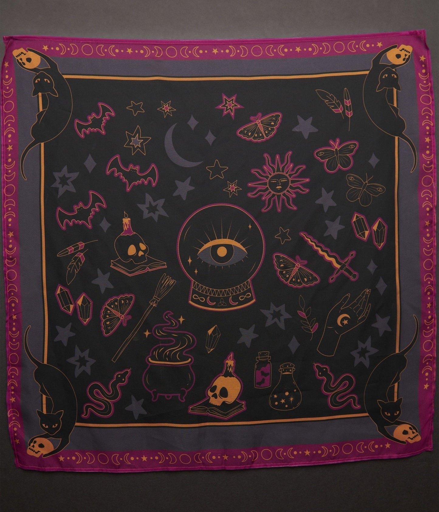 Unique Vintage Mystical Icons Hair Scarf