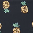 Unique Vintage Plus Size Black & Pineapple Print Alice Swim Skirt