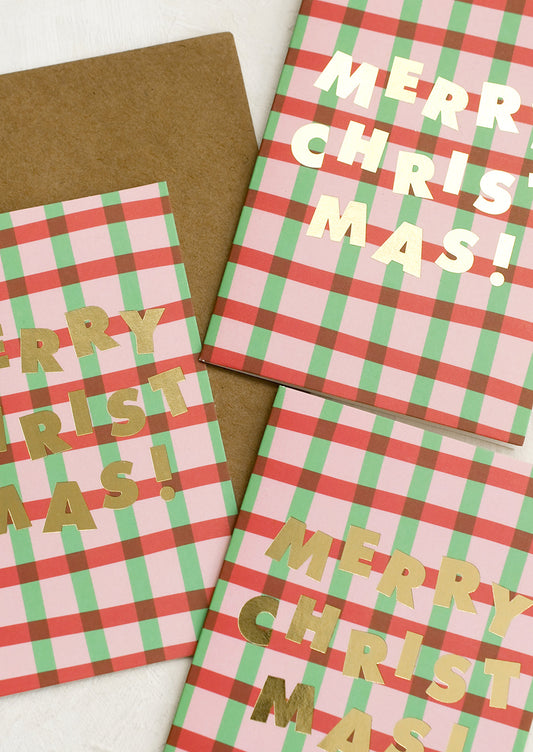 Christmas Plaid Card Set