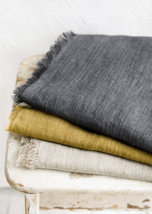 Frayed Edge Linen Table Runner