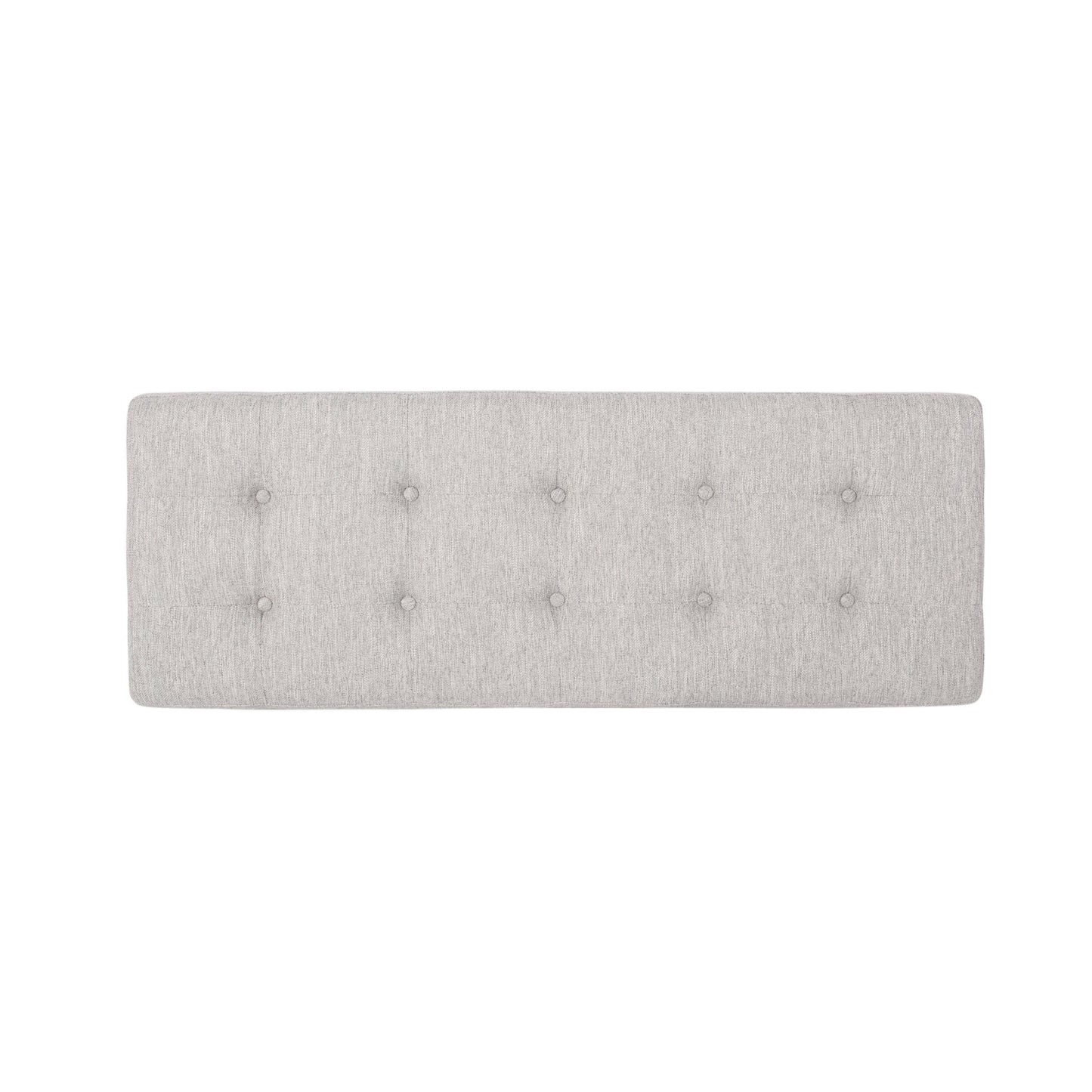 Upholstered Bench with Button Tufted and Bentwood Leg