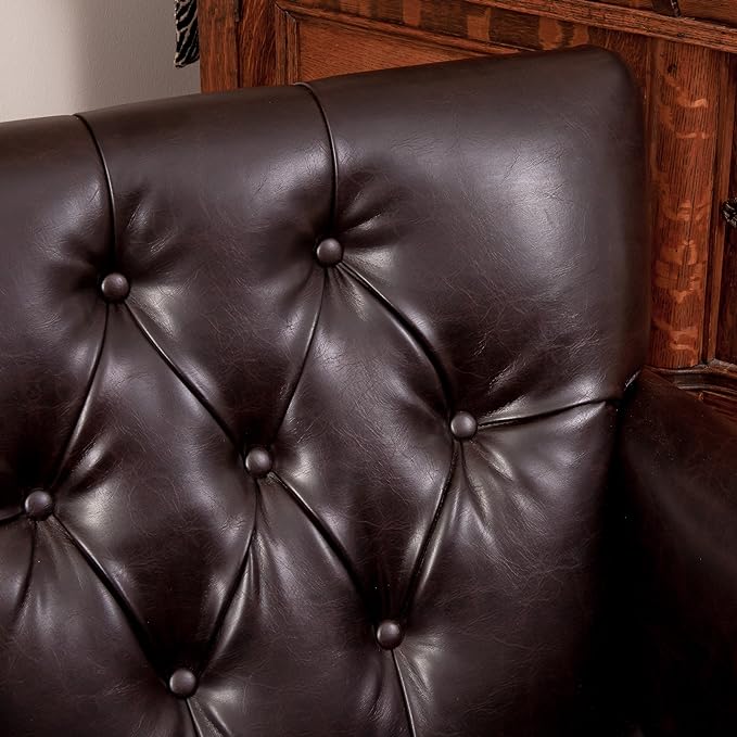 Upholstered Club Chair with Button Tufted