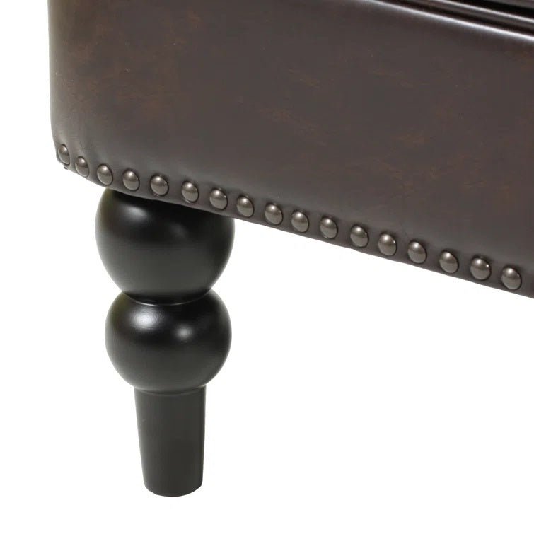 Upholstered Club Chair with Button Tufted