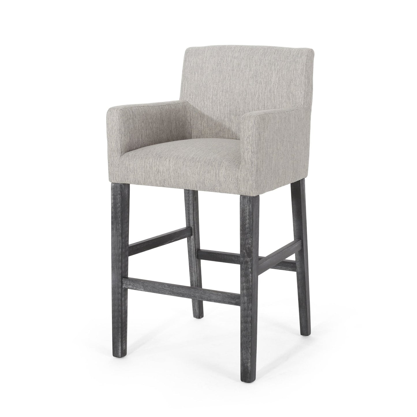 Upholstered Counter Chair with Straight Arm