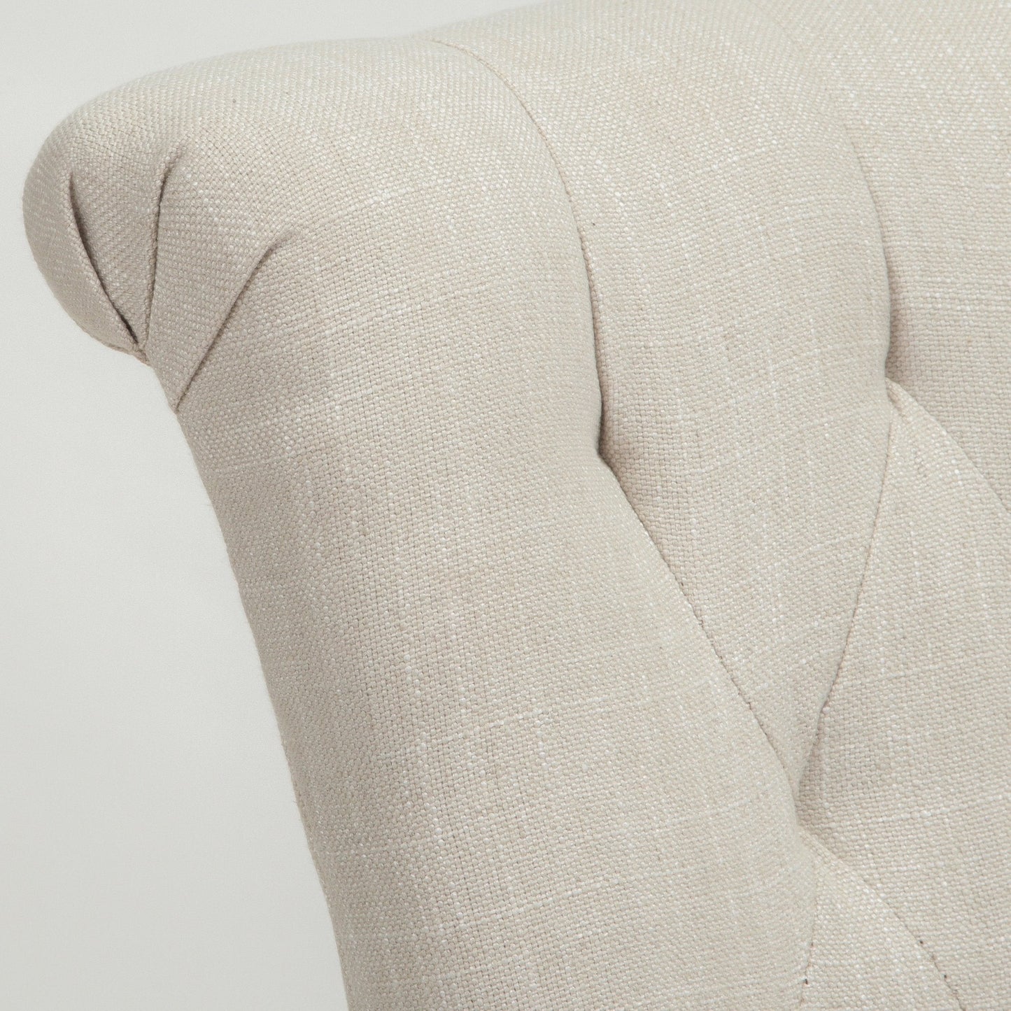 Upholstered Dining Chair with Diamond Tufted and Solid Wood Legs, Set of 2