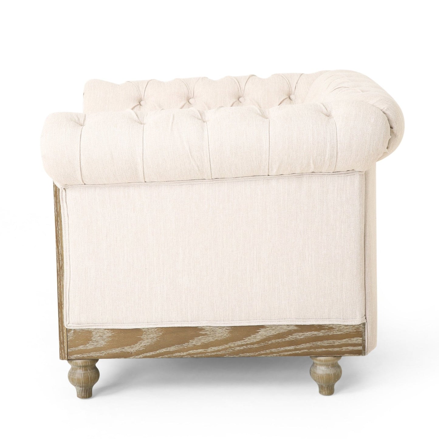 Upholstered Fabric Club Chair with Nailhead Trim