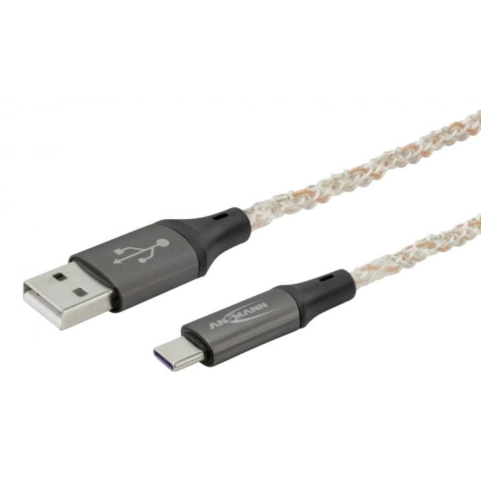 USB-A to USB Type-C cable with RGB LED Lighting (1m)